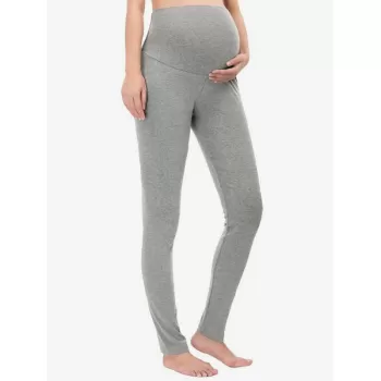 High Waist Over Bump Maternity Leggings - Gray Cloud
