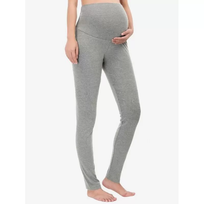 High Waist Over Bump Maternity Leggings - Gray Cloud