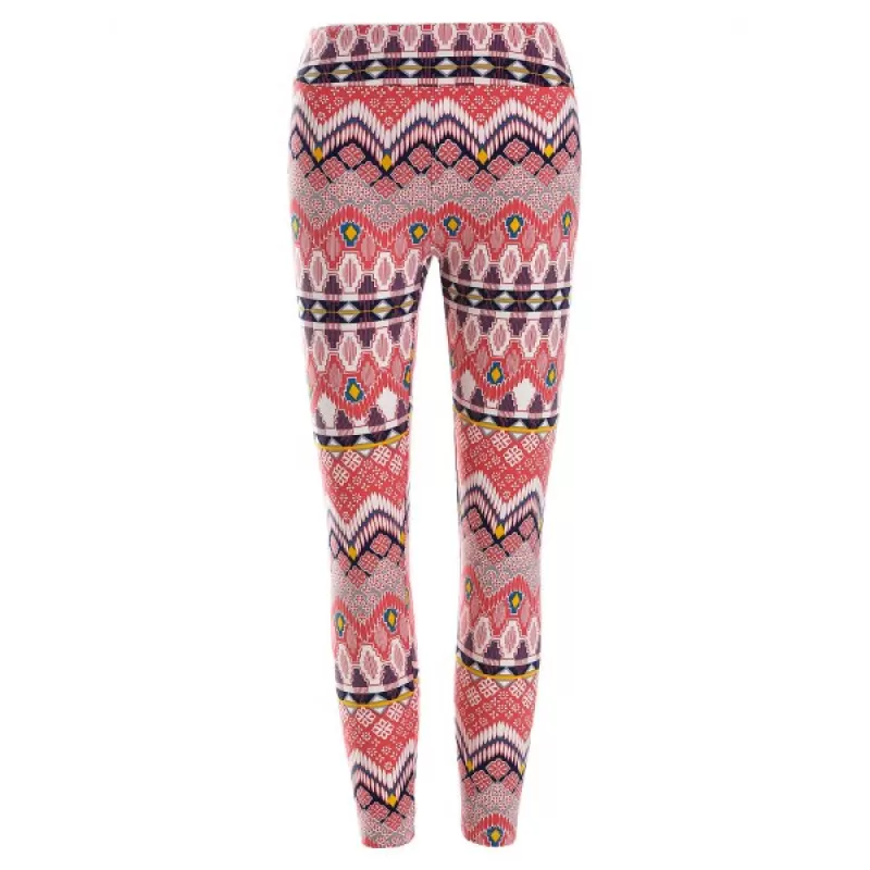 High Waisted Patterned Leggings -  One