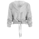 Hooded Tied Wrap weatshirt - Gray