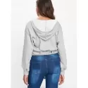 Hooded Tied Wrap weatshirt - Gray