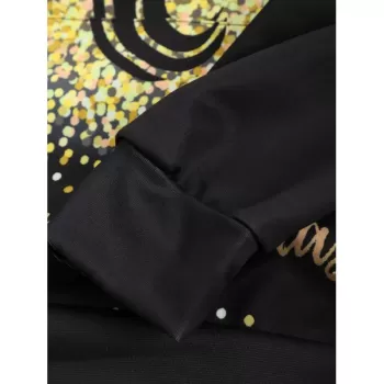 Kangaroo Pocket Christmas Elk Print Hoodie -