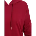 Kangaroo Pocket Solid Drop Shoulder Hoodie - Red