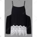 ace Brim Open Shoulder Blouse - Black