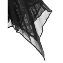 Lace Buckle Grommet Asymmetrical Handkerchief Dress - Black