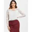 ace Insert Cut Out Blouse - White