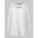 ace Insert Cut Out Blouse - White