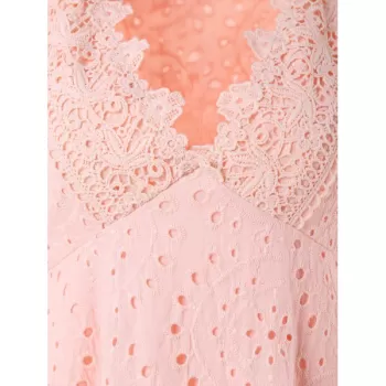 ace Insert Eyelet Mini Dress - ight Pink