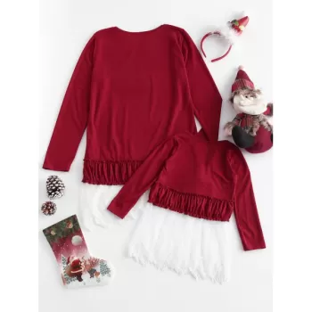 ace Insert Family Matching Christmas T-shirt - Red Wine Mom