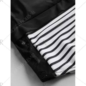 Lace Insert High Leg wimsuit - Black