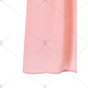 Lace Insert Hollow Out Blouse - Pig Pink