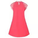 Lace Insert Swing ini Dress - Watermelon Pink
