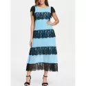 ace Panel Chiffon Midi Dress with Cami Dress - Day Sky Blue