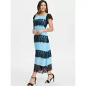 ace Panel Chiffon Midi Dress with Cami Dress - Day Sky Blue