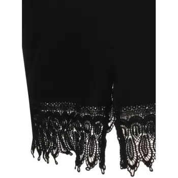 Lace Panel Color Block Bodycon Dress -