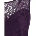 Lace leeveless Dip Hem Party Dress - Dark Orchid