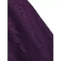 Lace leeveless Dip Hem Party Dress - Dark Orchid
