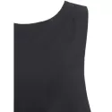 Lace Trim Chiffon Tank Top - Black