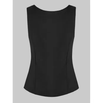 Lace Trim Lacing Waist High Low Dress - White