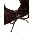 Lace-up hirred Bikini et - Deep Brown