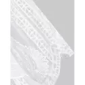 Lattice Crochet Longline Cover Up - White One