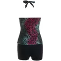 Leopard oulded Tankini Set - Black