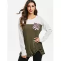 Leopard Two Tone Twist Knitted Top - Camouflage Green