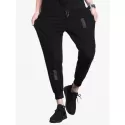 Letter Lines Print Pockets Drawstring Elastic Jogger Pants - Black