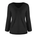 Long Sleeve Asymmetrical Sweater - Black