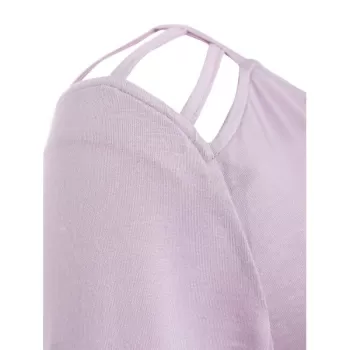 Long Sleeve Ladder Cut Out Tee - Mauve
