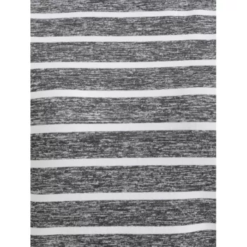 Long Sleeve Striped Print Casual Dress - Gray