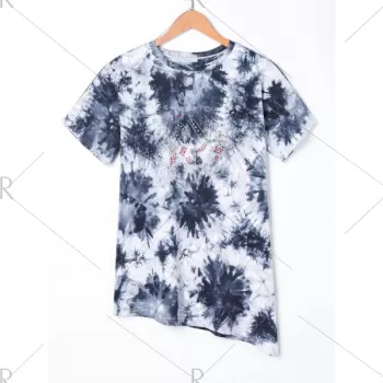 Love Beading Tie Dye T-shirt - Deep Blue