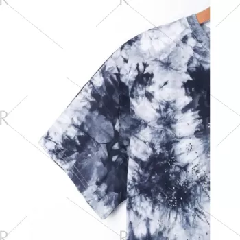 Love Beading Tie Dye T-shirt - Deep Blue