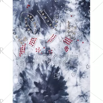 Love Beading Tie Dye T-shirt - Deep Blue