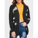 Low Cut Star Print Cardigan -