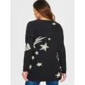 Low Cut Star Print Cardigan -