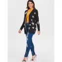 Low Cut Star Print Cardigan -