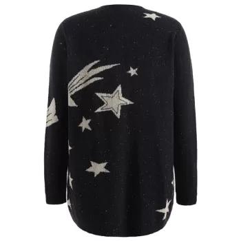 Low Cut Star Print Cardigan -