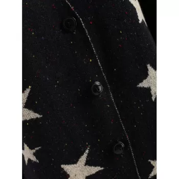 Low Cut Star Print Cardigan -