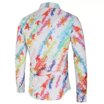 aple Leaves Painting Print Casual Shirt -