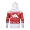 Men's Creative Personality Deer 3D Christmas Carnival Hoodie - Valentine Red