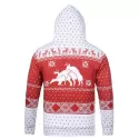 Men's Creative Personality Deer 3D Christmas Carnival Hoodie - Valentine Red