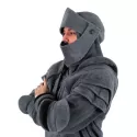 Men's Hoodie Retro Elbows Drawstring Solid Color - Dark Gray