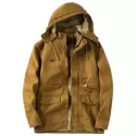 Men's Parka Casual Middle-aged Cotton - Army Green