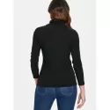 esh Panel Long Sleeve Turtleneck T-shirt - Black