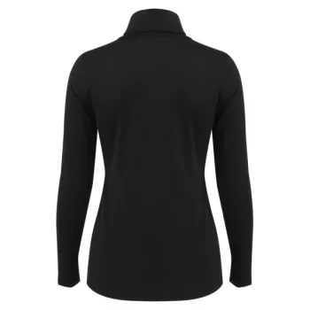esh Panel Long Sleeve Turtleneck T-shirt - Black