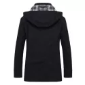 Middle-aged Men Winter Brushed Cotton Parka - Black