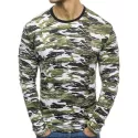 Multicolor Camouflage Pattern Long Sleeves T-shirt - Camouflage Green