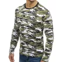 Multicolor Camouflage Pattern Long Sleeves T-shirt - Camouflage Green