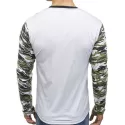 Multicolor Camouflage Pattern Long Sleeves T-shirt - Camouflage Green